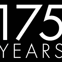 175 Years (white on black logo)