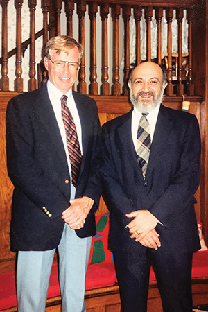 Harold Kasimow with Grinnell College President George Drake