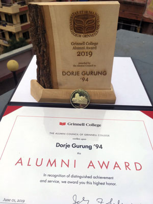 Alumni Award for Dorje Gurung