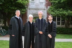 Thomas Cole '71, Claudia Swicher, zadie Smith, and Fred Hersch '77