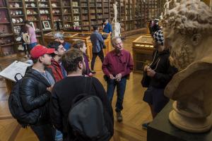 John Whittaker, professor of anthropology, took students to the British Museum while teaching in London during the fall of 2017.