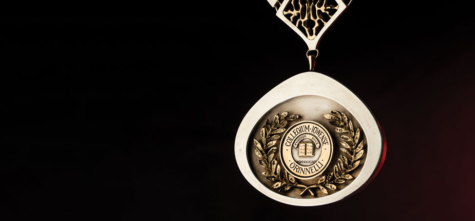 The Grinnell College presidents medallion