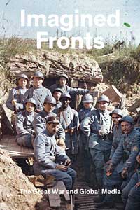 Cover of Imagined Fronts with photo of WWI soldiers outside a bunker