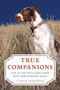 Cover of True Companions with a photo of a Brittany Spaniel in a field