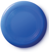 Blue flying disc