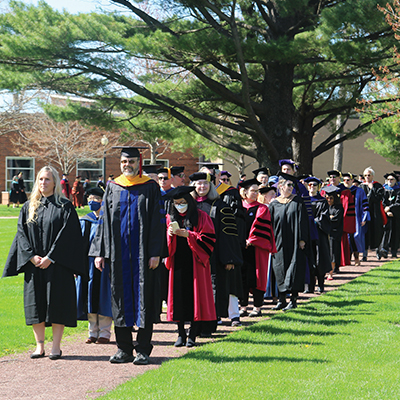faculty processing into commencement