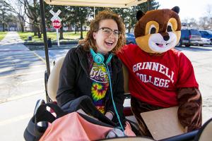 Scarlet and Give Back Day Golf Cart Ride