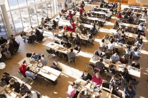 Dining Hall activity during the lunch hour