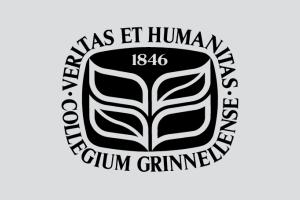 Grinnel College seal with Veritas et Humanitas Collegium Grinnellense 1846 and laural leaves