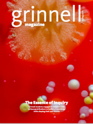 Cover of Spring 2016 Grinnell Magazine: close up of bacteria